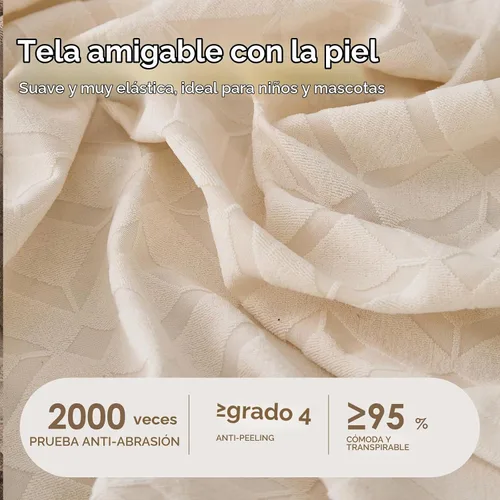 Vista 3 de Fundas de cojín para sofá impermeables, fundas elásticas para sofá modular en forma de L, fundas de cojín lavables y antideslizantes, fundas de sofá
