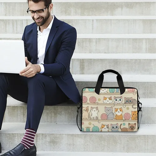 Vista 3 de MNSRUU Bolsa para portátil de 15,6 pulgadas Duck Rubber Laptop Maletín Bolsa