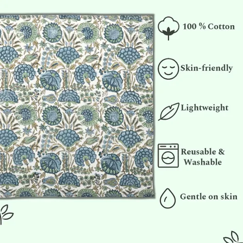 Vista 7 de Ridhi - Servilletas de 100 % algodón con estampado de espárragos verdes de 18 x 18 pulgadas (juego de 4) servilletas de cocina reutilizables