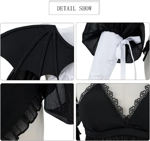 Vista 3 de Juejuezi Marin Kitagawa Cosplay Devil Costume Anime My Dress Up Darling Dress Halloween Costumes for Women