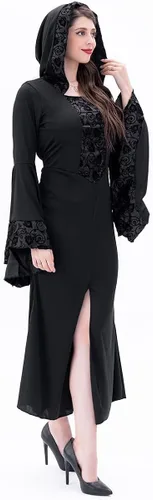 Vista 4 de Seasons Disfraz de Halloween para mujer, bata de hechicera, vestido para adulto
