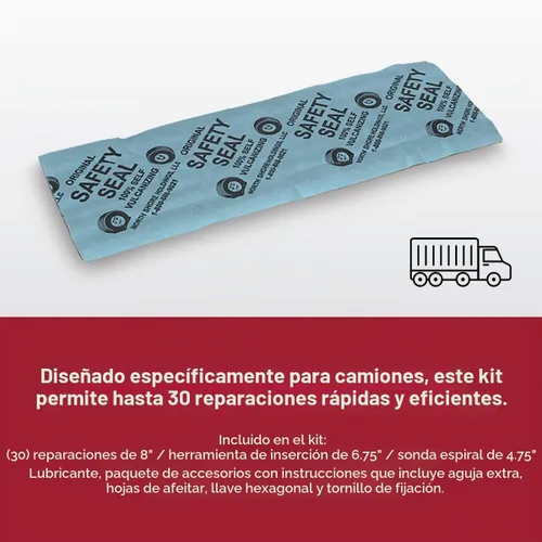 Vista 3 de Kit de reparación de neumáticos para camiones Deluxe Safety Seal, reparaciones de 30-8" (20CM)