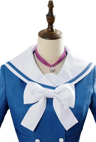 Vista 4 de Disfraz de cosplay de Harukawa Maki Killing Harmony para mujer, traje de uniforme escolar