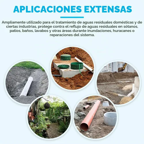 Vista 6 de Cinsda Válvula de remanso de PVC de 3", válvula de prevención de flujo de retorno de 3 pulgadas, válvula de agua de reflujo evita el reflujo