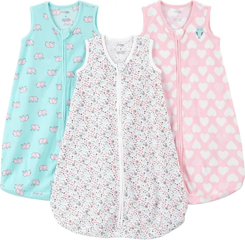 Vista 7 de Simple Joys by Carter's Paquete de 2 sacos de dormir unisex de microforro polar de manga larga para bebé
