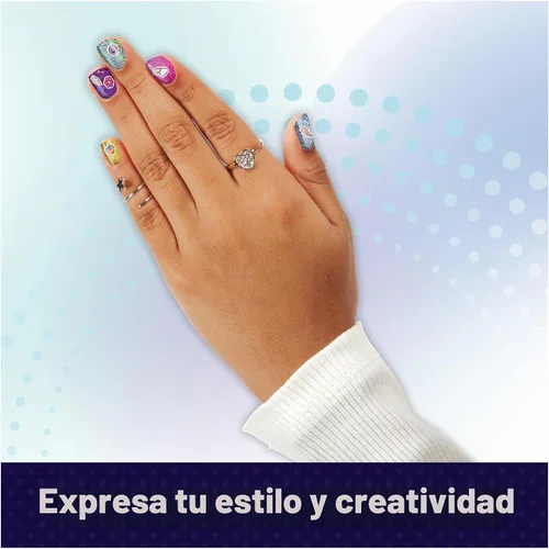 Vista 8 de Cool Maker, Mix & Mani Foil Nail Kit with 6 Sheets & Stickers for 5 DIY Manicures (Packaging May Vary), Arts and Crafts Kids Toys for Ages 7 and up
