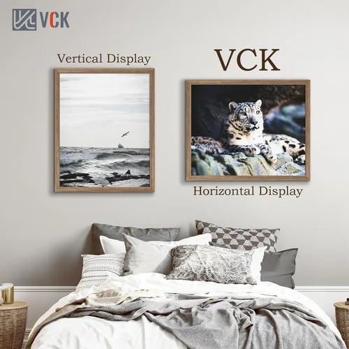 Vista 20 de VCK Marcos para póster de madera maciza de 22.375 x 34 pulgadas, marco de fotos A1 negro con montaje en pared, paquete de 3