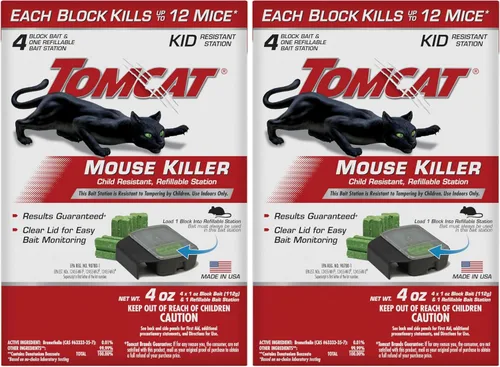 Vista 11 de Tomcat Mouse Killer - Estación desechable resistente a los niños, 1 estación de cebo prellenada lista para usar (paquete de 12)