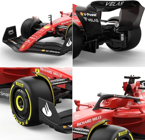 Vista 4 de Voltz Toys Auto de Control Remoto Ferrari F1 75 con Licencia Auténtica 1:12 - Serie de Autos RC Colección F1 para Niños y Adultos - Auto RC de 1:12