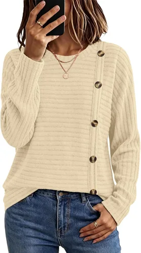 Vista 11 de WIHOLL Suéteres de otoño para mujer, trajes de profesor, camisas de manga Verde