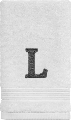 Vista 10 de Avanti Linens - Toalla de dedos, algodón suave y absorbente, decoración de baño bordada (colección de monogramas, inicial G)