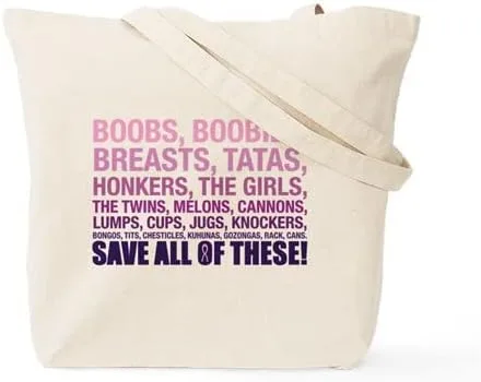 Vista 2 de CafePress Bolsa de lona natural para concientización sobre el cáncer de mama para guardar todo esto bolsa de compras