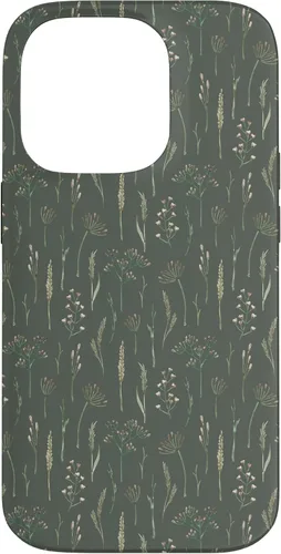 Vista 17 de Neutral Boho Dried Wildflower Meadow Botanical (Olive) Case for iPhone 17