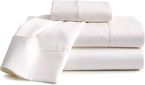 Vista 17 de Sábanas de cama 100% algodón orgánico de bolsillo extra profundo, tamaño individual, color burdeos, sábanas orgánicas de 1000 hilos, sábanas