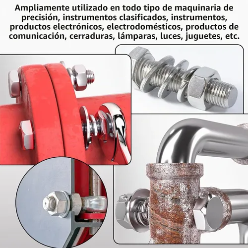 Vista 4 de Kit de surtido de 550 piezas de arandelas planas, 12 tamaños SAE - 1/2, 7/16, 3/8, 5/16, 1/4, 3/16, 12#, 10#, 8#, 6#, 4#, 2#, (18-8) arandelas de SS
