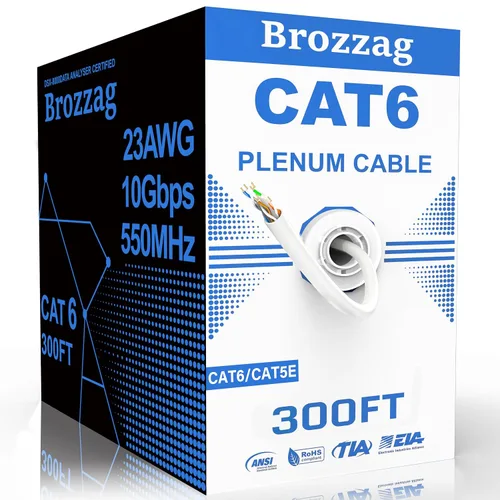 Vista 15 de Cable Ethernet de 20 pies para Cat6/Cat5E, 10 Gbps compatible con Cat8/Cat7, cable de red 24AWG para interiores y exteriores, entierro directo Negro