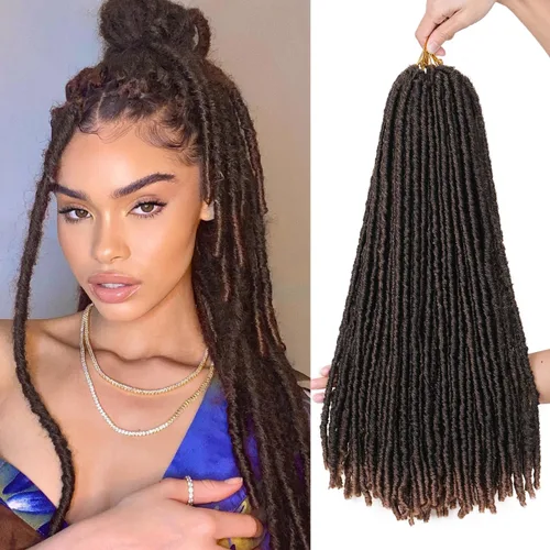 Vista 20 de WIGNEE Cabello de Ganchillo 120 Hebras Locs Sintéticos 8 Pulgadas Locs Suaves Pre-Trenzados 6 Paquetes Cabello de Ganchillo Pre-Anudado para Mujeres