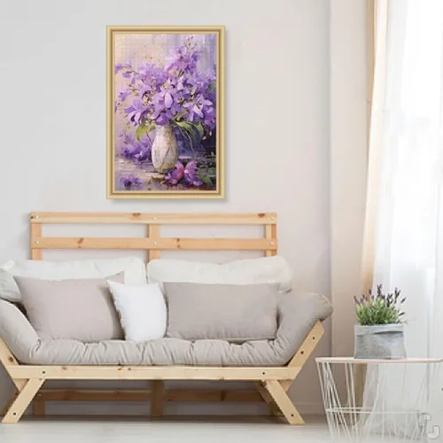 Vista 6 de Purple Flower Jigsaw Puzzles 500 Pieces for Adults with Mesh Storage Bag 2011811