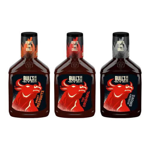 Vista 7 de Bull's-Eye, Salsas BBQ de humo de nogal, botella de 18 onzas (paquete de 3)