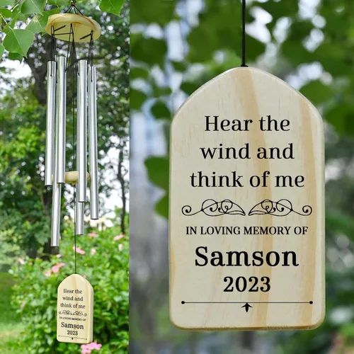 Vista 29 de Campanillas de viento conmemorativas para la pérdida de la madre, regalo de condolencias en memoria de mamá