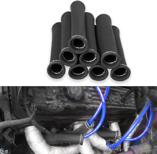 Vista 9 de 8 Piezas Fundas Protectoras de Cables de Bujías con Botas Protector Térmico, Funda Protectora de Calor para Bujías de 1200 Grados, Funda