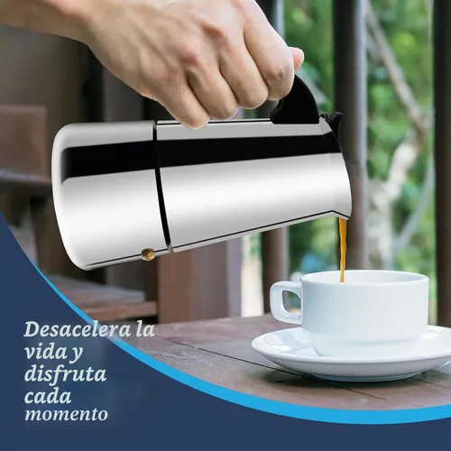 Vista 9 de 2 Tazas Moka de Acero Inoxidable 100ml Cafetera de Espresso Italiana para Estufa Cafeteras Moka Percolador Cafetera Greca para Estufa de Inducción