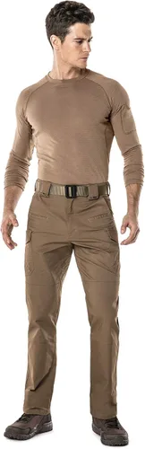 Vista 9 de CQR Men's Flex Stretch Tactical Pants, Water Resistant Ripstop Cargo Pants, Lightweight EDC Outdoor Hiking Work Pants