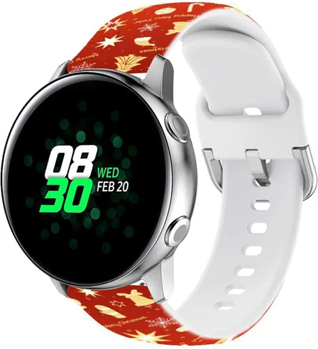Vista 2 de Elegante correa de reloj de Navidad transpirable compatible con Samsung Galaxy Watch de 1.654 pulgadas/Active/Active2 1.57/1.732 pulgadas/Galaxy