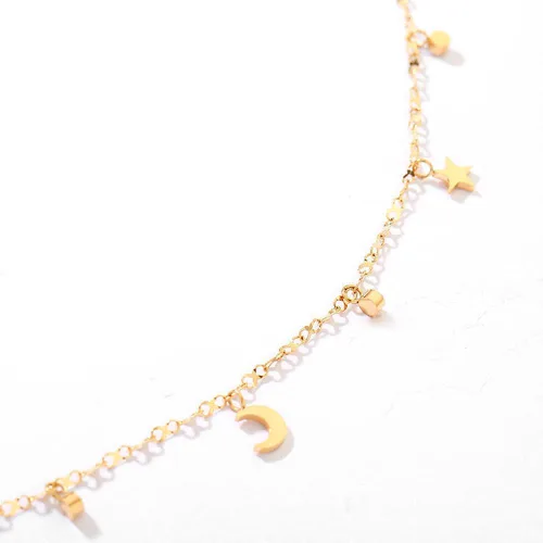 Vista 6 de Tobillera para mujer, cadena de acero inoxidable, pulsera de tobillo para playa, joyería ajustable