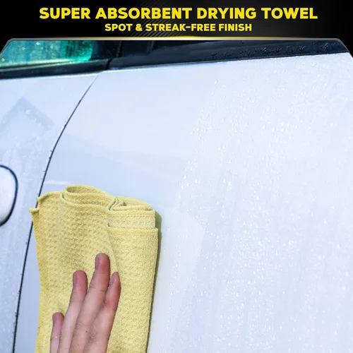 Vista 2 de Meguiar's Toalla de secado de microfibra con imán de agua, toalla de microfibra de primera calidad para lavado de autos que es súper afelpada