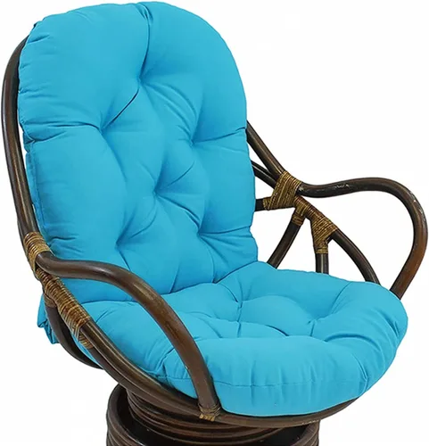 Vista 9 de Cojines basculantes de repuesto para exteriores e interiores, suaves, gruesos, lavables, de sarga sólida, giratorios, con almohada para silla