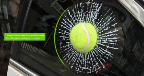 Vista 5 de Pegatinas 3D para coche, diseño interesante y divertido, la ventana del coche fue rota por la pelota. (Béisbol)