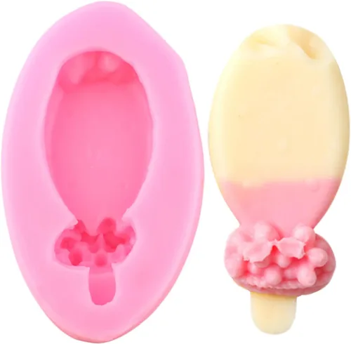 Vista 3 de Mujiang Mini molde de silicona para paletas de helado de verano, para decoración de pasteles de cumpleaños, cupcakes, caramelo, arcilla, chocolate
