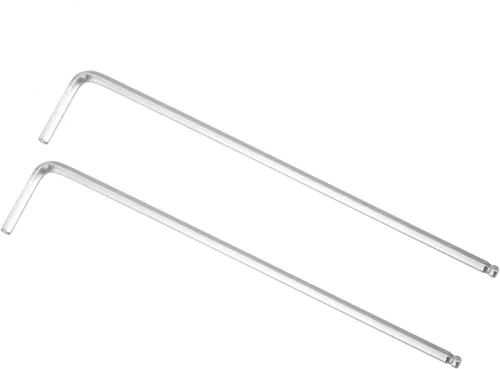 Vista 13 de uxcell Llave hexagonal de extremo de bola de 1/4", herramienta de reparación de brazo largo en forma de L 40Cr, SAE 2 piezas