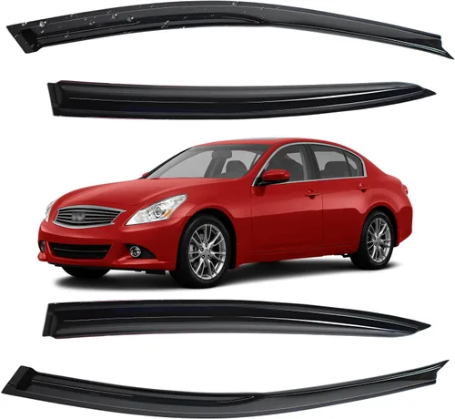 Vista 39 de Viseras para ventanas para Mazda 3 Sedán 4 puertas 2004 2005 2006 2007 2008 2009 estilo JDM Mugen, deflector de viento, protector solar y de lluvia