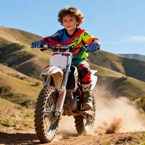 Vista 4 de Guantes de moto de cross para niños, guantes de motocicleta juveniles para niños y niñas