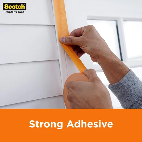 Vista 6 de Scotch Cinta adhesiva resistente para pintores, 6 rollos, 4.77 cm x 54.99 m, para uso en vinilo, alfombra, metal y plástico, cinta adhesiva