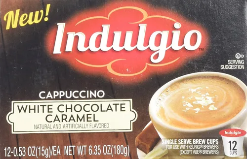 Vista 3 de Indulgio Capuchino, caramelo de chocolate blanco, 12 unidades de taza individual para cafeteras Keurig K-Cup