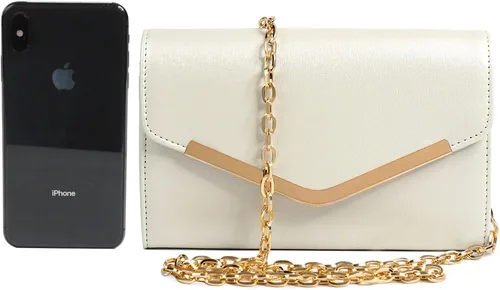 Vista 7 de Bolso de mano para mujer, bolso de mano con cadena desmontable para bodas y fiestas