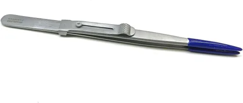 Vista 3 de Pinzas de punta de PVC con bloqueo de punta fina de goma suave con punta deslizante de 6-1/4 "Pinzas/herramienta de joyería/puntas de pinzas tienen