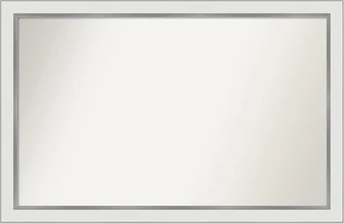 Vista 484 de Amanti Art Espejo personalizado, espejo de baño estrecho Alexandria White Wash, espejo de pared o espejo de tocador de baño sobre el fregadero