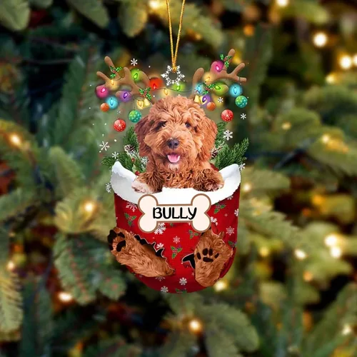 Vista 21 de IZI POD Affenpinscher Adorno de Navidad personalizado para perro, adorno de bolsillo de nieve para perro para árbol de Navidad, adorno acrílico