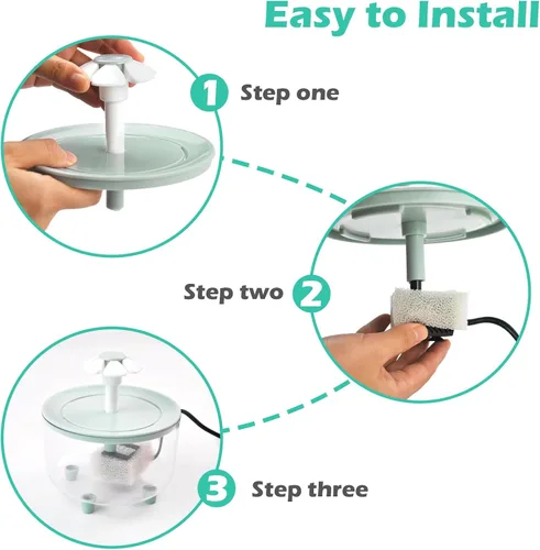 Vista 6 de Baño Automático para Pájaros, Bañera de Loro con Fuente de Pétalos Filtro Circulante Jaula Baño de Pájaros Ducha Cacatúa Baño de Pájaros