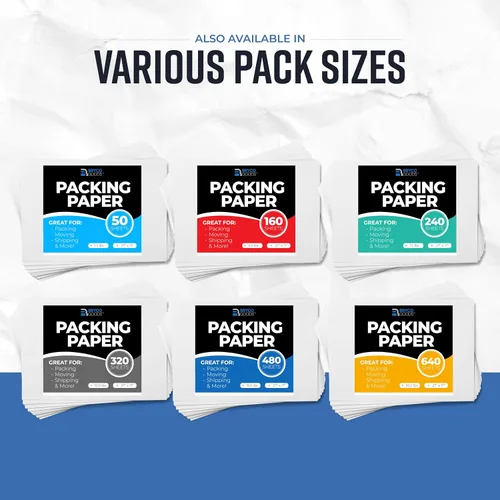 Vista 6 de Bryco Goods Hojas de papel de embalaje para mudanzas, 640 hojas, 27 x 17 pulgadas, 20 libras, fabricadas en Estados Unidos, papel de periódico