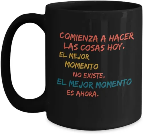 Vista 3 de Regalo para cuñado Taza de Cafe para hermano en derecho Perfecto regalo para graduados, profesionales y estudiantes Vaso con afirmaciones Negro