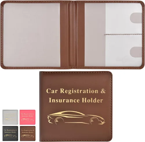 Vista 12 de Cacturism Soporte para registro y seguro de automóvil, guantera de vehículo, organizador de automóvil para hombres y mujeres, funda de accesorios