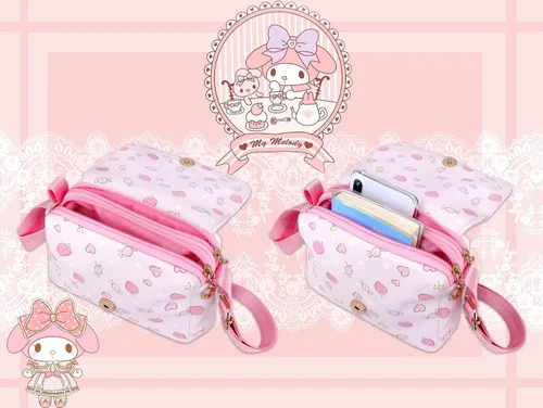 Vista 4 de Roffatide Anime Cartoon Mini Messenger Bag Crossbody Bag Kawaii Lolita JK Girls Shoulder Bag Flap Synthetic Leather Satchel