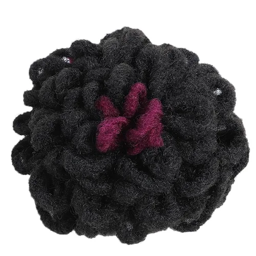 Vista 26 de Abellee 2 moños de Loc para mujeres negras, 8 pulgadas, moño de pétalos de Loc, Afro, cola de caballo alta, cordón de coleta, extensiones de cabello