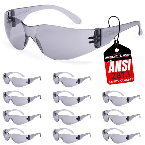 Vista 22 de BISON LIFE Gafas de seguridad surtidas para hombres y mujeres ANSI Z87.1