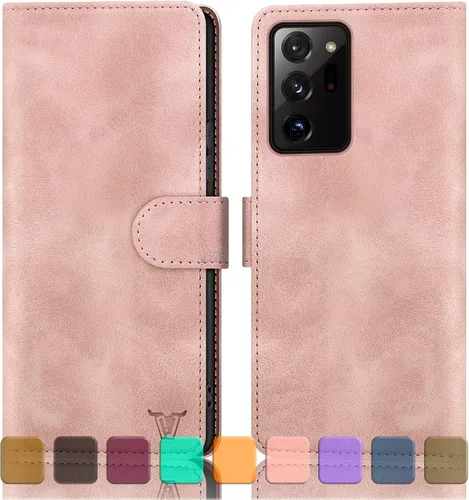 Vista 8 de DJBull Funda tipo cartera para Samsung Galaxy Note 20 Ultra con soporte para tarjeta de crédito, [bloqueo RFID] Funda de cuero PU para teléfono a
